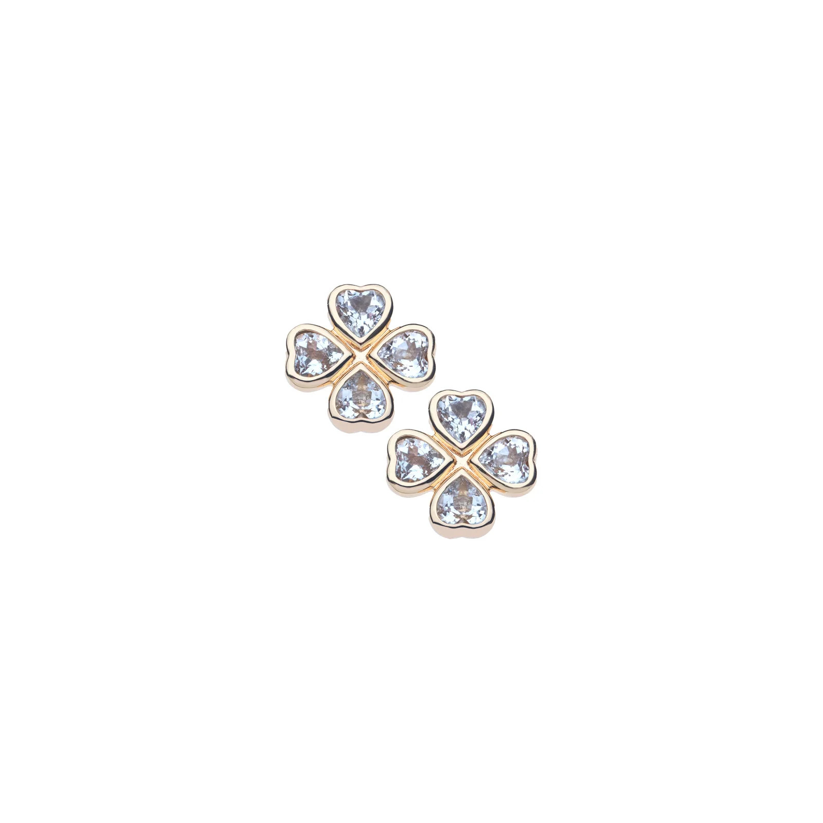 LUCKY Clover Stud Earrings in White | Jane Win
