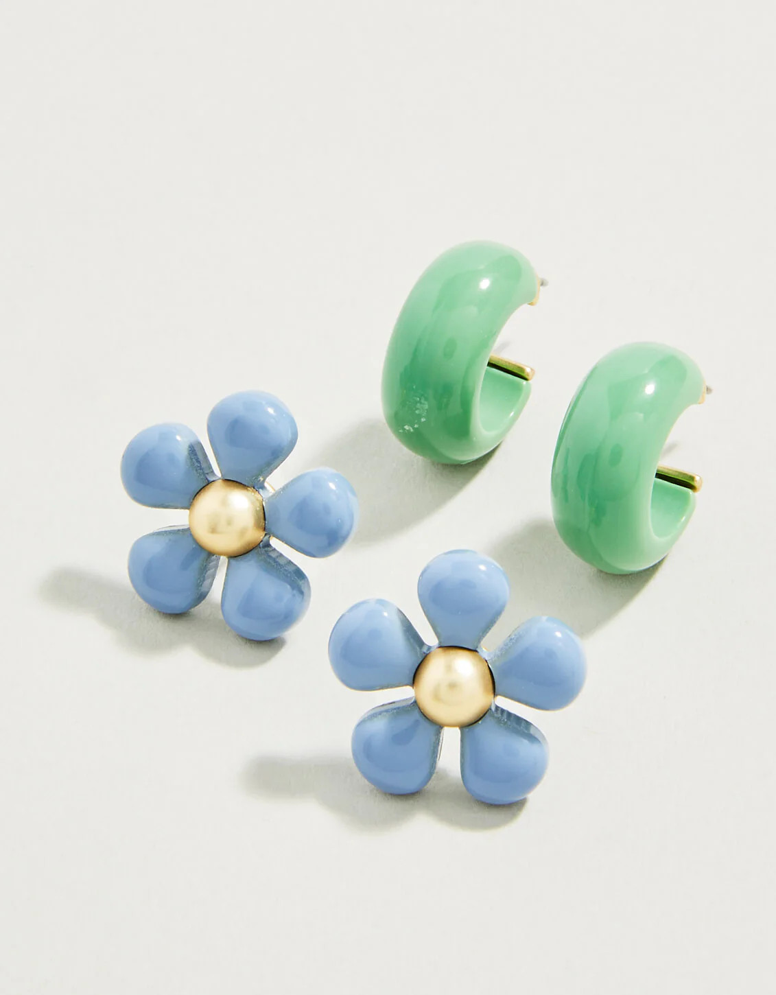 Sweet Song Earrings Set Blue/Green (2 pairs) | Spartina 449