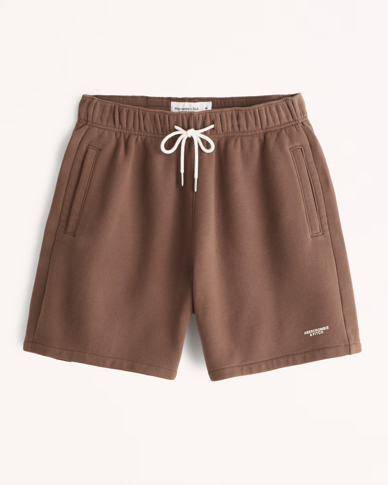 Men's Micro-Logo Fleece Shorts | Men's Up To 40% Off Select Styles | Abercrombie.com | Abercrombie & Fitch (US)