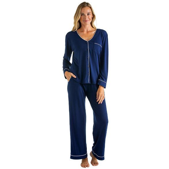 Softies Women's Ankle PJ Set with Contrast Piping | Target