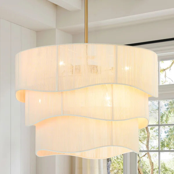 Ashli 6-Light Boho Dimmable Tiered Drum Chandelier | Wayfair North America