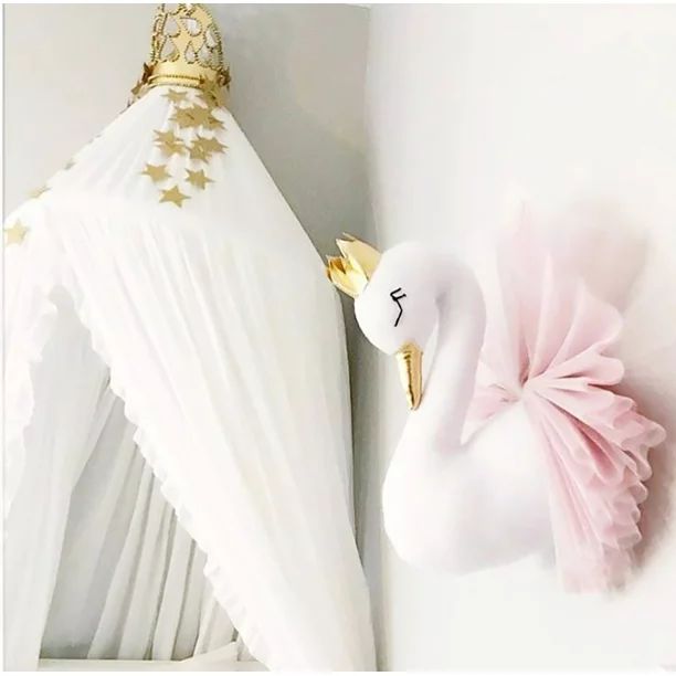 Swan Wall 3D Object Decoration Child Bedroom Ornament Girl Birthday Gift PK - Walmart.com | Walmart (US)