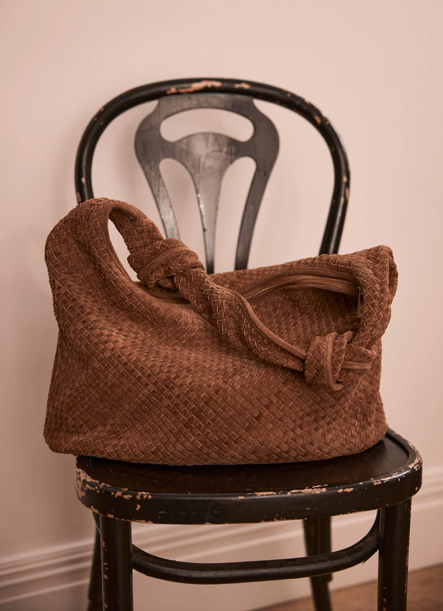 Nora Tan Woven Suede Knot Detail Bag£150.00Colour: TanChoose your sizeChoose your sizeADDProduct... | Mint Velvet