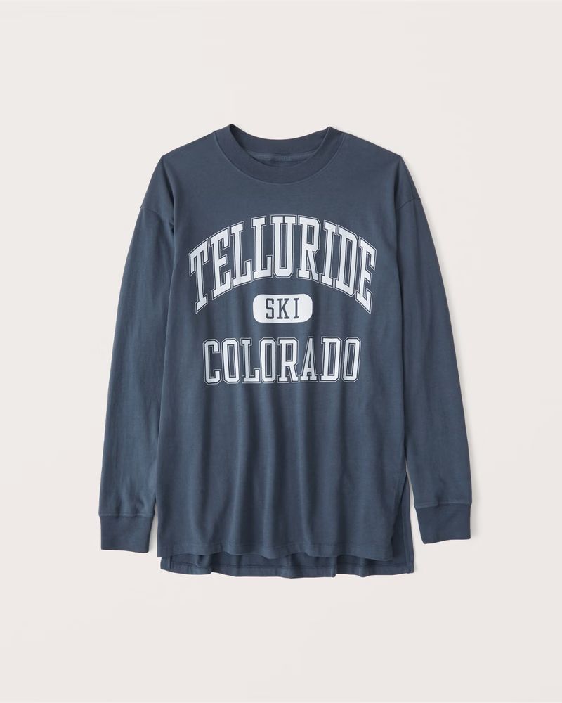 Long-Sleeve Boyfriend Graphic Tee | Abercrombie & Fitch (US)