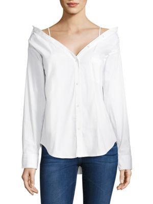 Stoked Cold-Shoulder Shirt | Saks Fifth Avenue