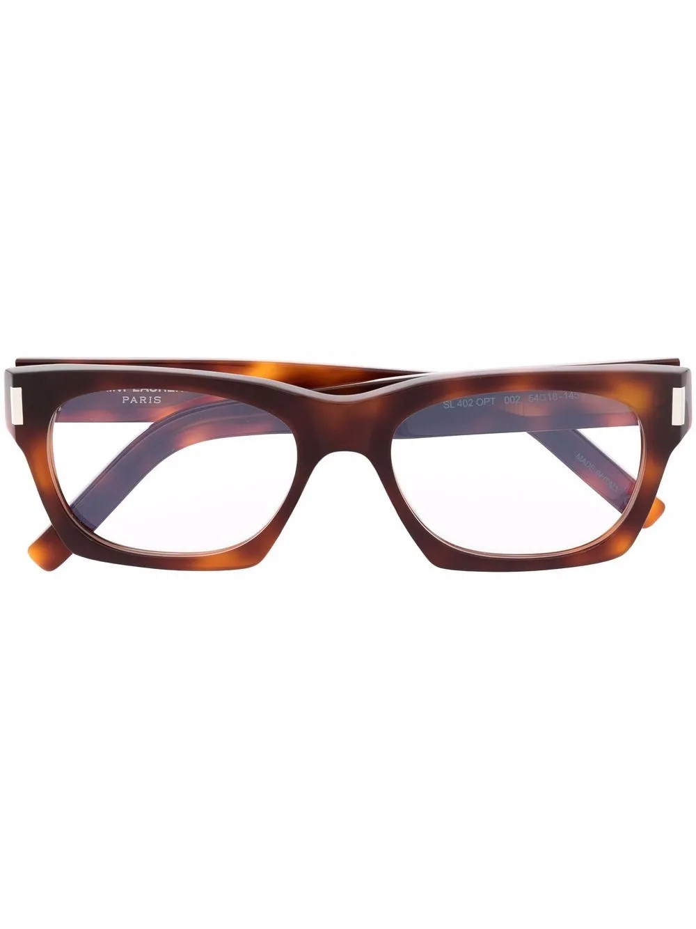 Saint Laurent Eyewear tortoiseshell square-frame glasses - Brown | Farfetch Global