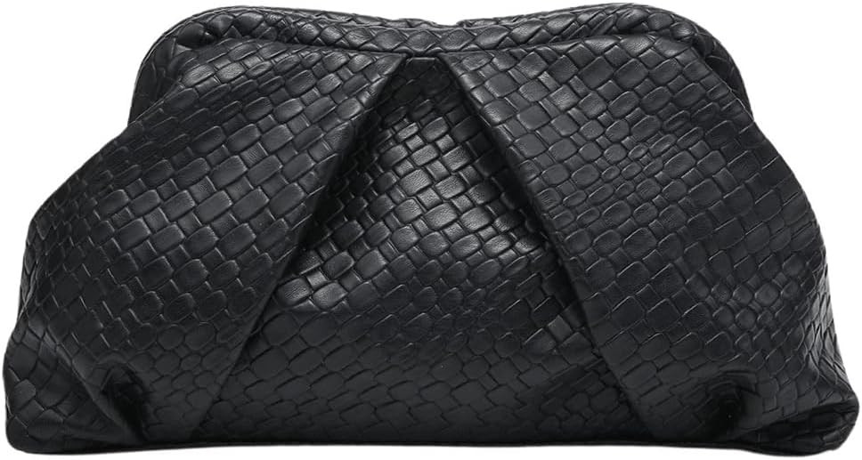 Floerns Women's Vintage Leather Ruched Bag Evening Handbag Dumpling Clutch Purse | Amazon (US)