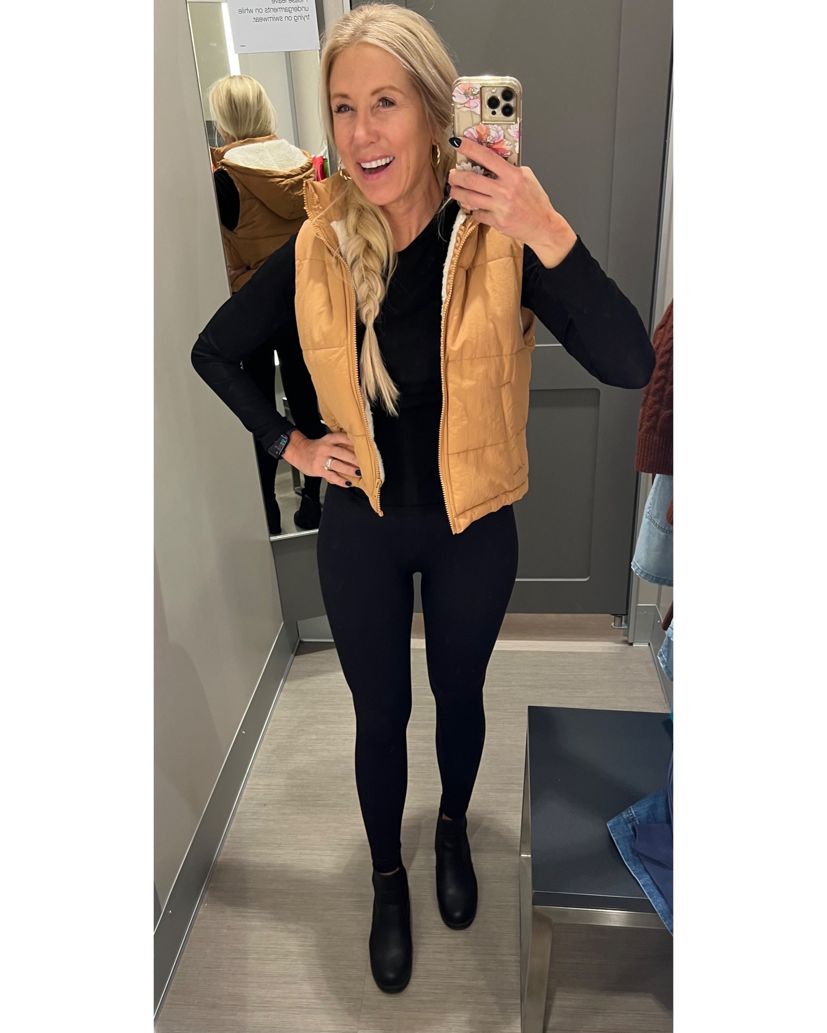 Thanksgiving day outfit! Spanx Sorel booties vest holidays.

#LTKshoecrush #LTKSeasonal #LTKHoliday