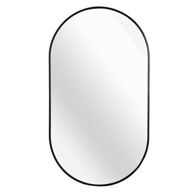 Dexmalle Black Metal Oval Mirror | Target