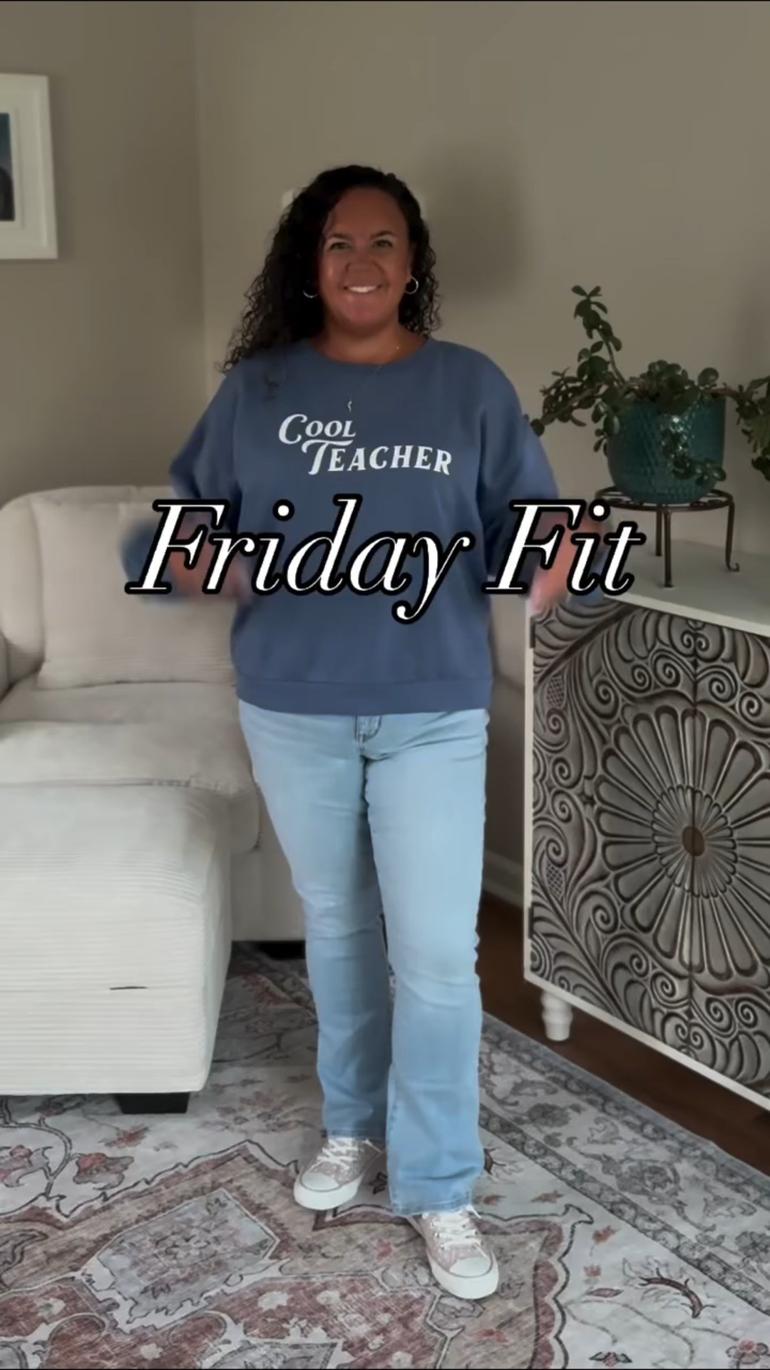 Casual Friday vibes ✨ Loving this cozy-cute sweatshirt from @loft (shoutout to @scarfandamug for the inspo 💕). Paired it with my fave high-waisted, super stretchy jeans from @americaneagle and finished the look with these fun polka dot @converse shorelines 



#CasualFriday #OOTD #commissionsearned #TeacherStyle #FallFashion #LoftStyle #AEJeans #ConverseLove #EverydayStyle #WeekendVibes #CasualAndCute

#LTKMidsize #LTKOver40 #LTKWorkwear