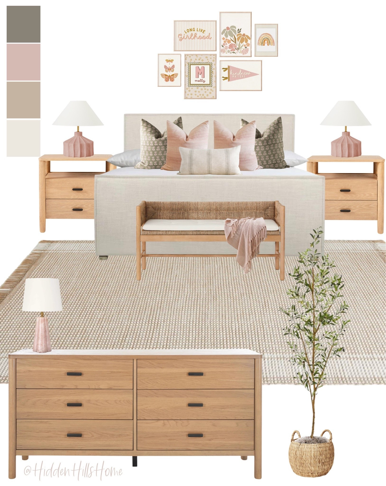 Girls bedroom decor, cute girls room mood board, teen or pre-teen girls bedroom design, girls green and pink room ideas #girlsroom

#LTKHome #LTKSaleAlert #LTKKids