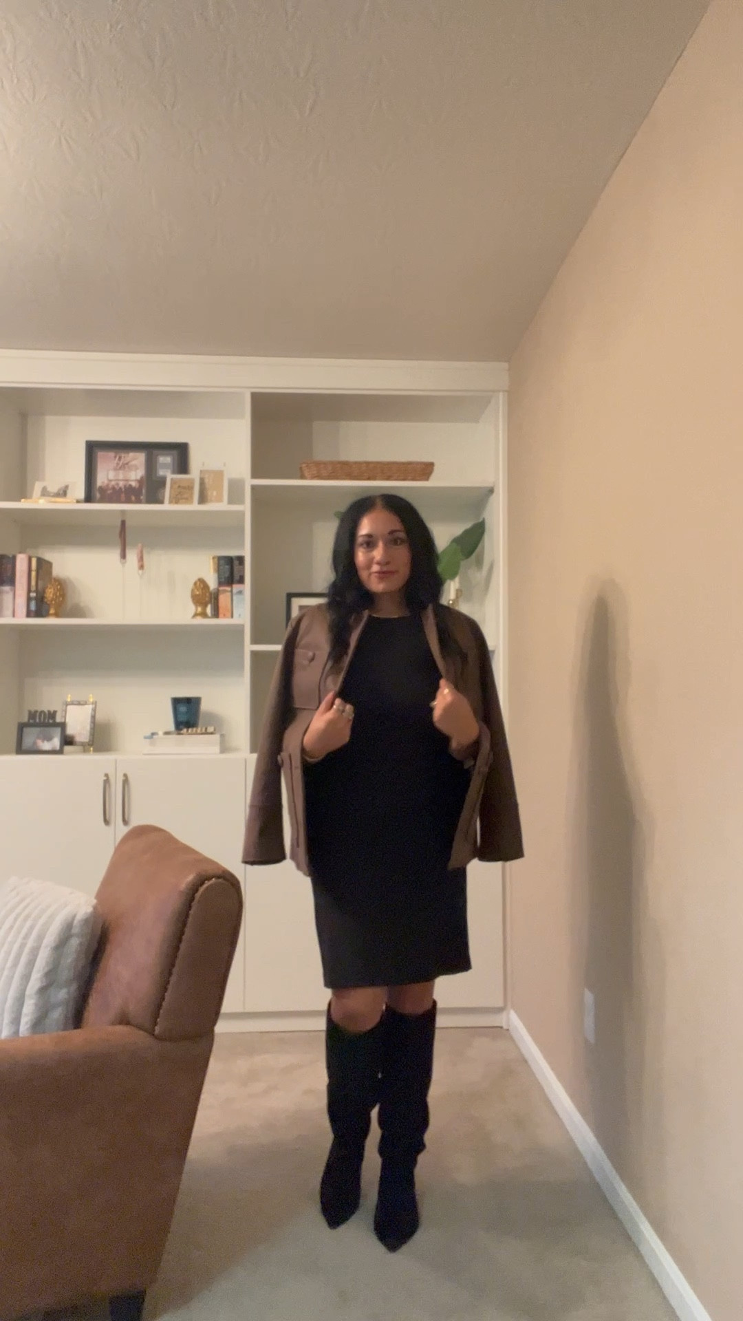 Little black dress
Black slouchy boots
Suede jacket
Tennis necklace


#LTKHoliday #LTKSaleAlert #LTKmomlife