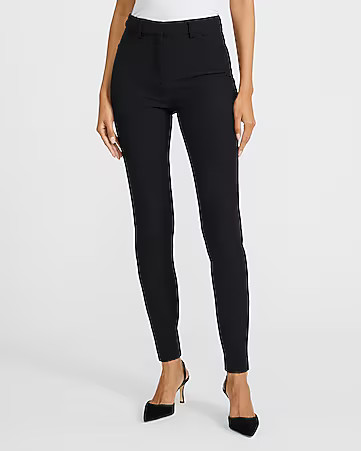 High Waisted Soft Twill Skinny Pant | Express