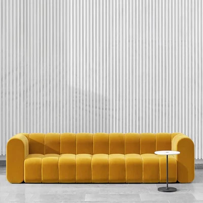 87.8" Modern Velvet Upholstered Sofa 3-Seater Sofa Luxury Sofa Solid Wood Frame | Homary | Homary