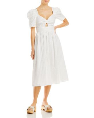 Puff Sleeve Tonal Stripe Dress - 100% Exclusive | Bloomingdale's (US)