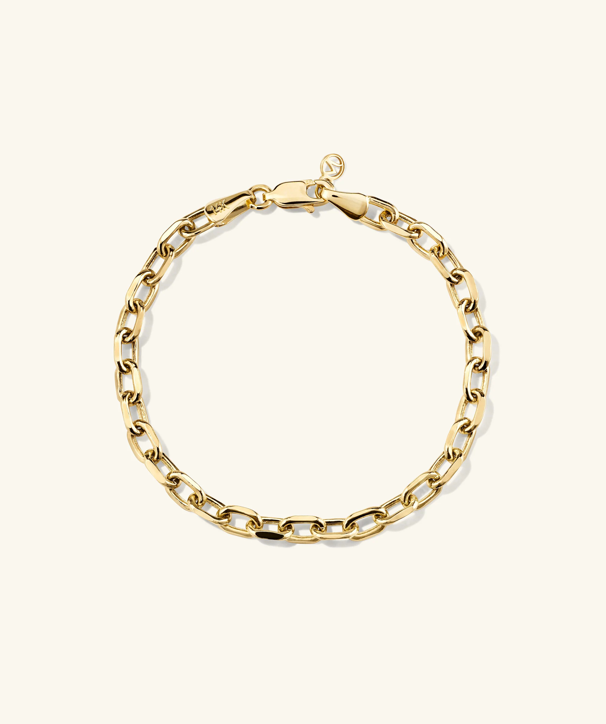 Large Square Oval Chain Bracelet | Mejuri Fine Crew