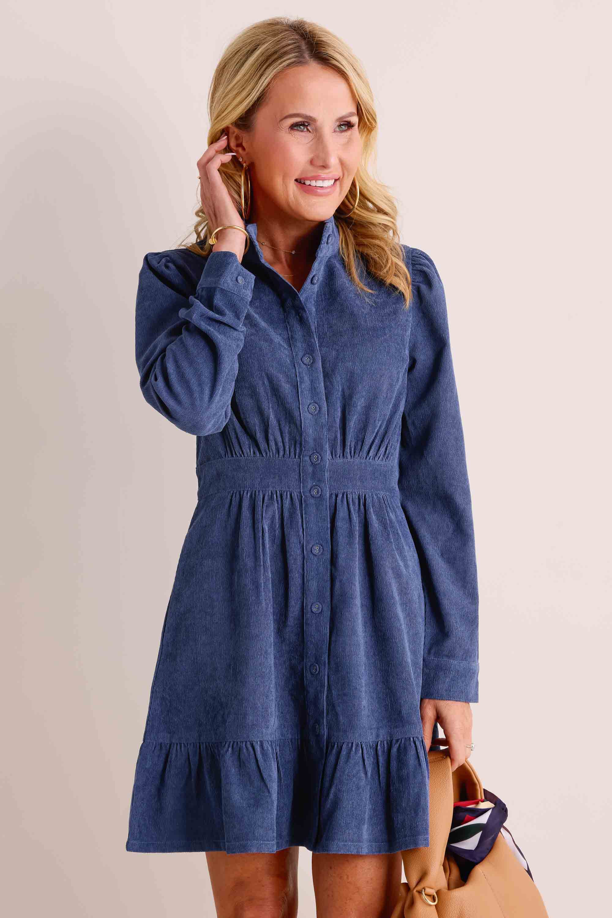 Elizabeth Dress- Slate Blue | Avara