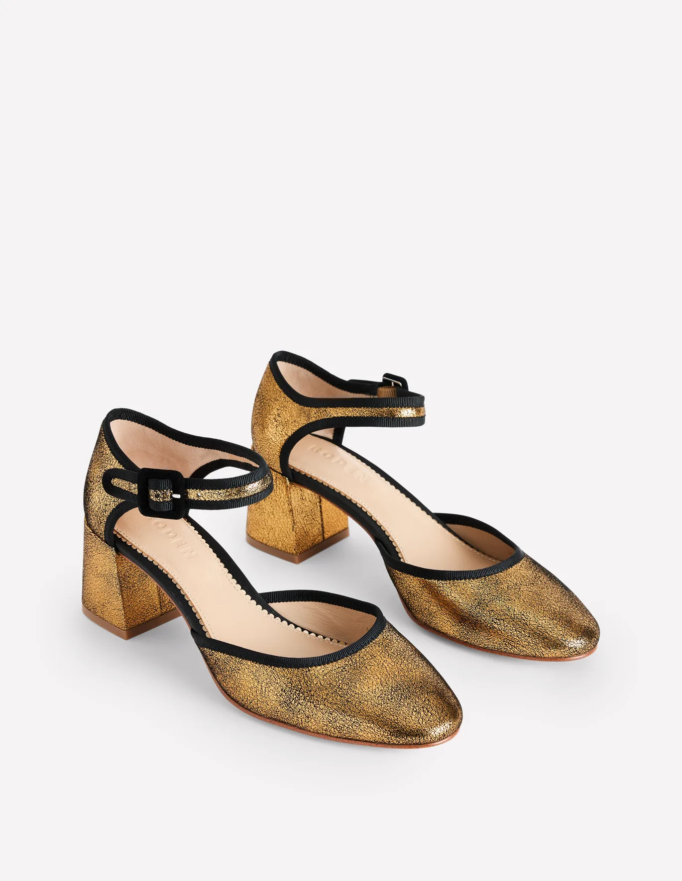 Two Part Block Heel Pumps | Boden UK