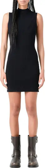 Grey Lab Sleeveless Ribbed Sweater Minidress | Nordstrom | Nordstrom