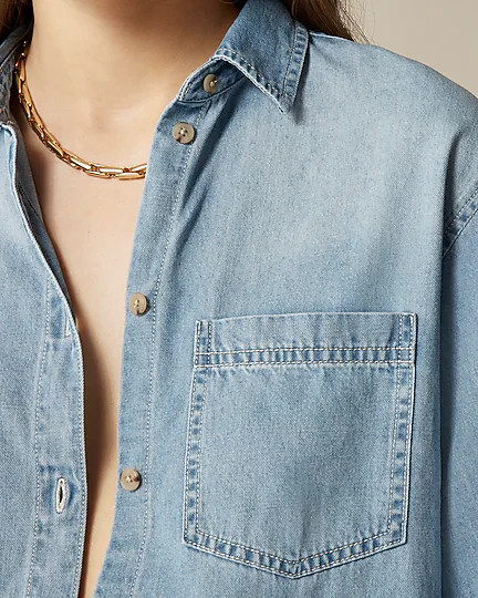 Garçon classic chambray shirt in Storm wash | J. Crew US