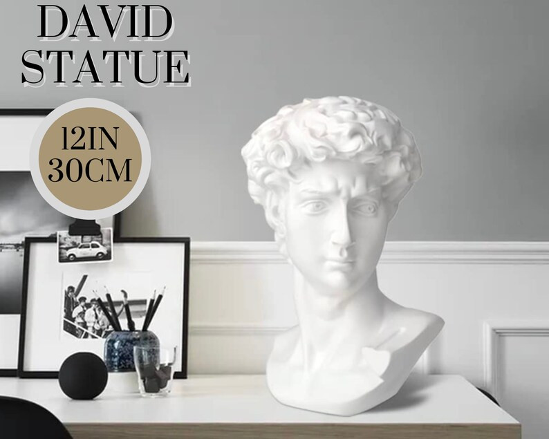 12inch Height Roman Statue Greek Bust Mythology Decor for Home | David Bust | Diana Statue | Etsy (US)