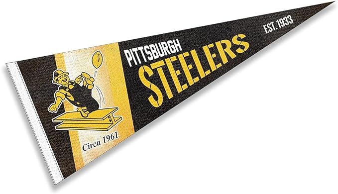 WinCraft Pittsburgh Steelers Throwback Vintage Retro Pennant Flag | Amazon (US)
