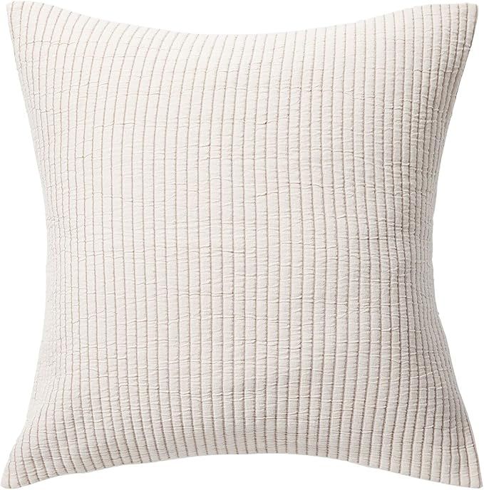 Nate Home by Nate Berkus Cotton Matelasse Euro Sham, Lightweight Breathable Bedding, Includes 1 P... | Amazon (US)
