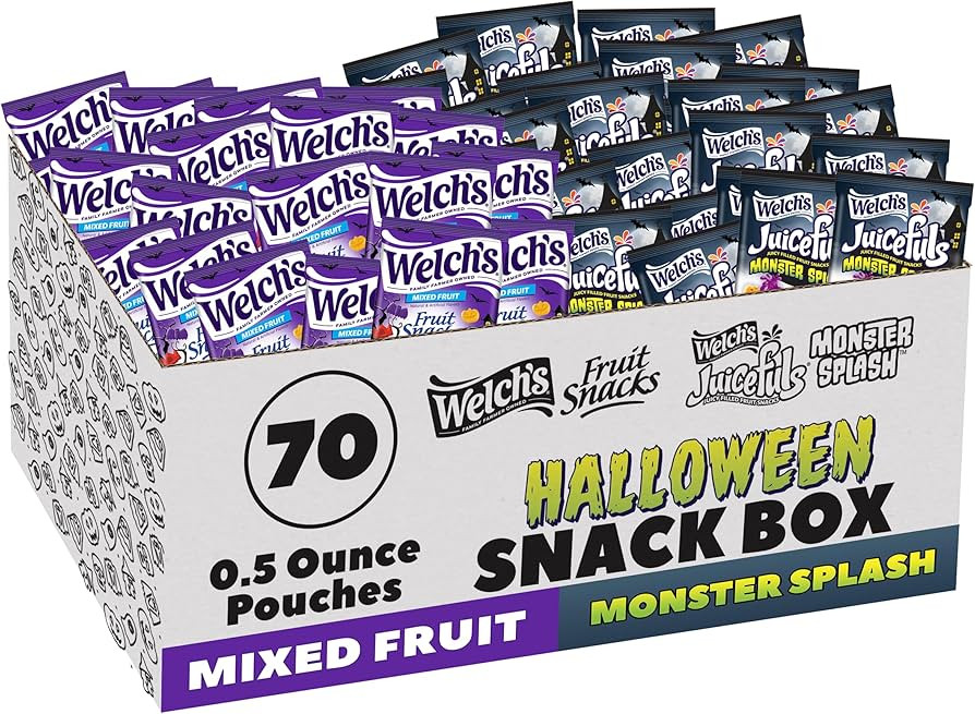 Welch’s Fruit Snacks Mixed Fruit Halloween & Juicefuls Monster Splash Variety Pack, Great for T... | Amazon (US)