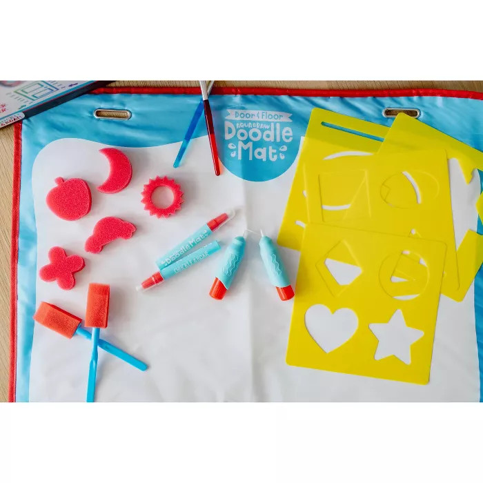 2.5’x5.5' Aqua Draw Door & Floor Doodle Mat with 22 Mess-Free Tools – Chuckle & Roar | Target