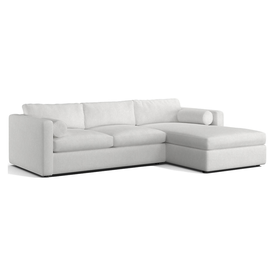 Aris Deep 2-Piece Right-Arm Chaise Sectional | Crate and Barrel | Crate & Barrel