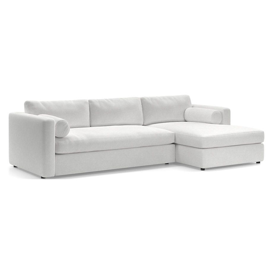 Aris Deep 2-Piece Right-Arm Chaise Sectional | Crate and Barrel | Crate & Barrel