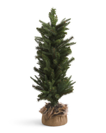 24in Flocked Tree In Burlap | Plants & Planters | Marshalls | Marshalls