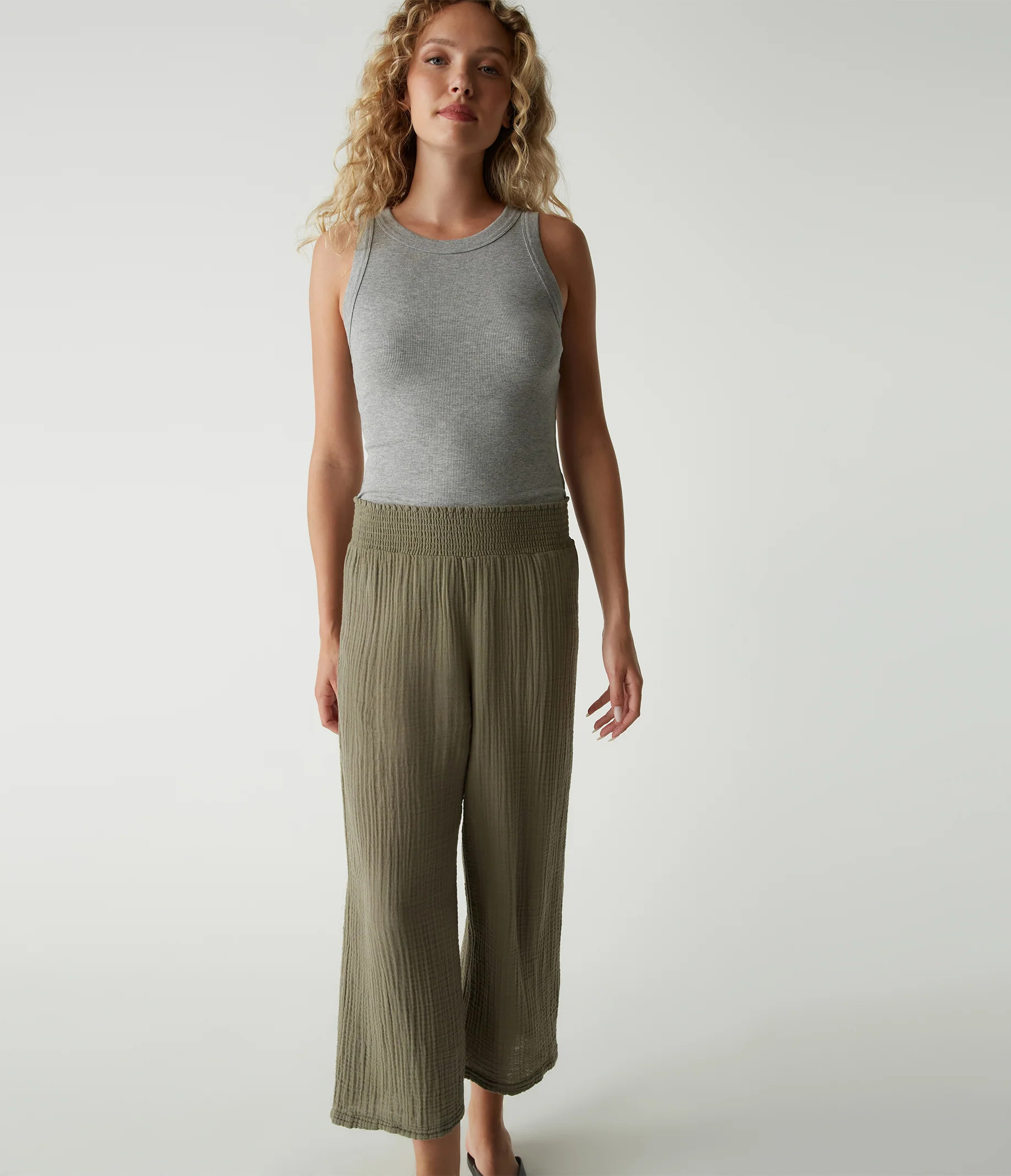 Medina Cropped Gauze Pant | MichaelStars.com