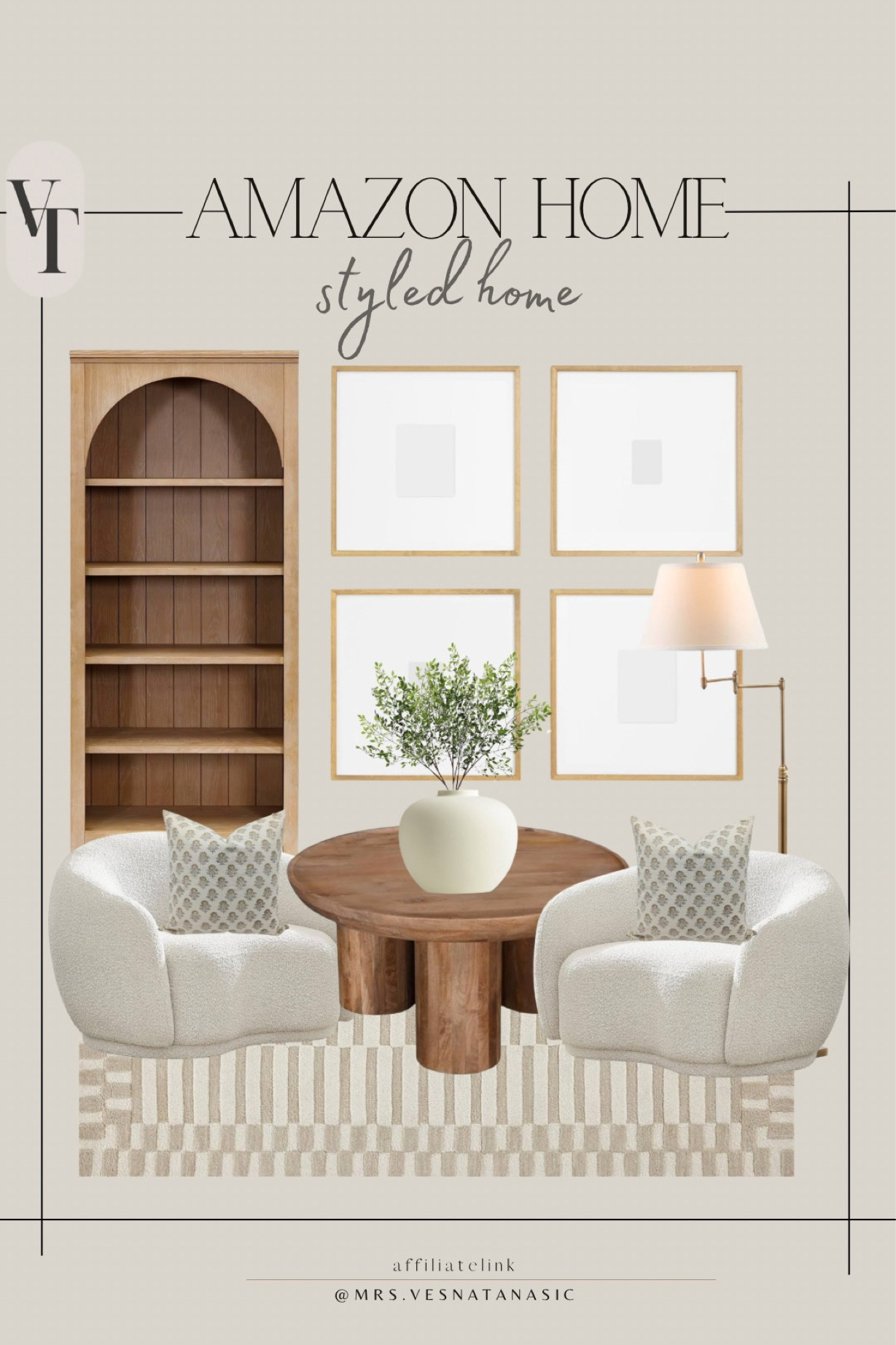 Amazon Home living room refresh! Neutral tones, gallery wall, wood coffee table, 

#LTKhome #LTKstyletip #LTKsalealert