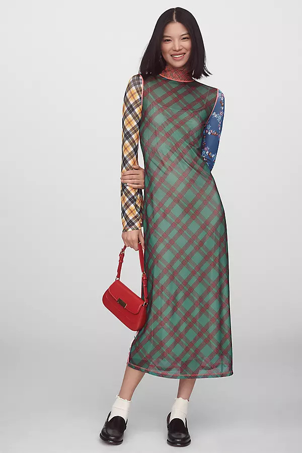 CeliaB Ixora Mesh Midi Slip Dress | Anthropologie (US)