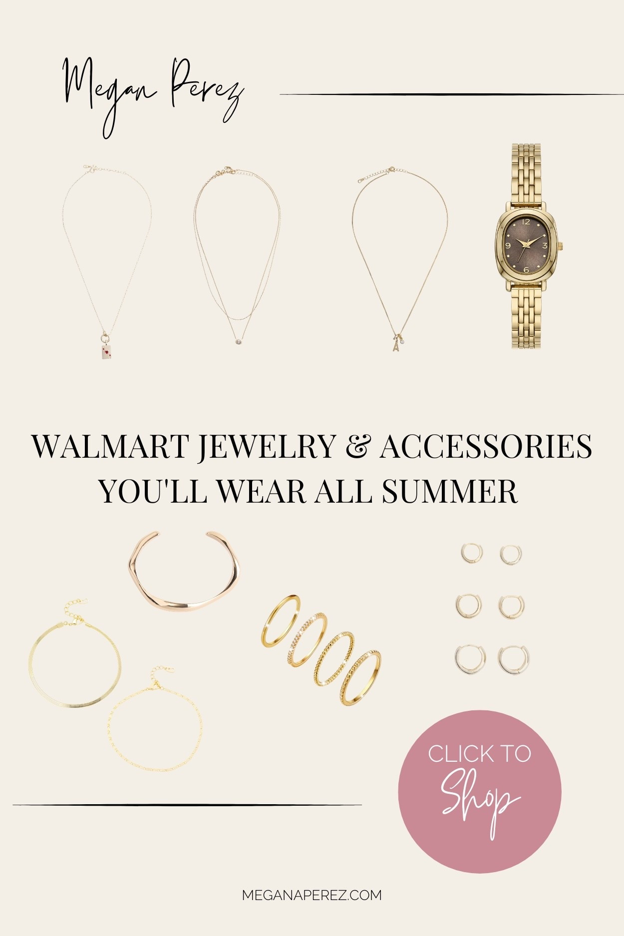 Walmart jewelry is having a moment and honestly I'm obsessed 😍 Gold necklaces, stackable rings, hoops, bracelets AND a gorgeous gold watch — all so affordable. Everything is linked for you! 💛

#LTKgrwm #LTKmomlife #LTKootd