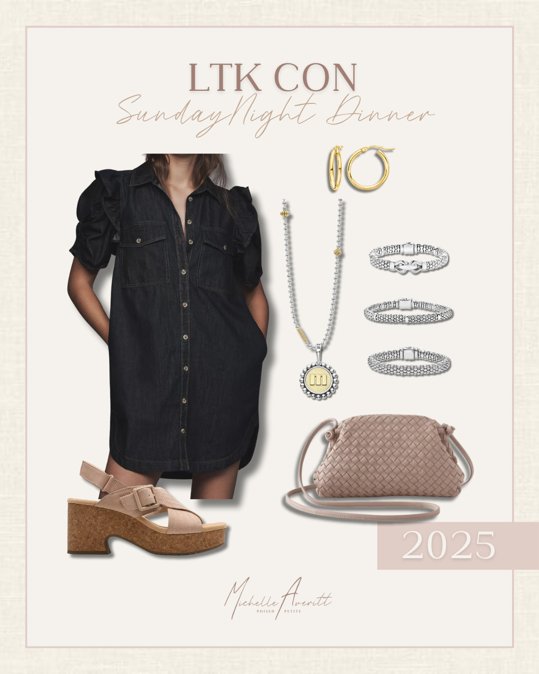 Love the elevated look from the shoulders on this dress! Pairing with mixed metals & a wedge for my Sunday dinner. 

 #LTKCon #LTKPetite #LTKStyleTip