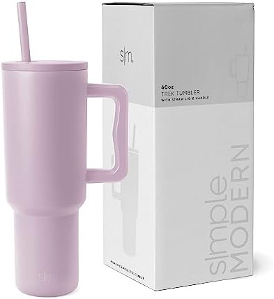 Simple Modern 40 oz Tumbler with Handle and Straw Lid | Insulated Cup Reusable Stainless Steel Wa... | Amazon (US)