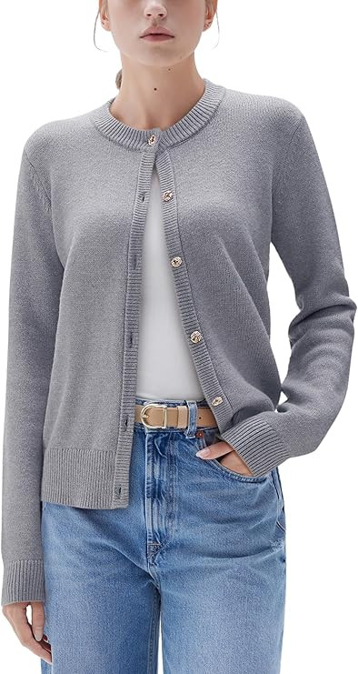 SUUKSESS Women Chunky Cashmere Cardigan Sweaters Trendy Fall Fashion Button Up Long Sleeve Knit O... | Amazon (US)