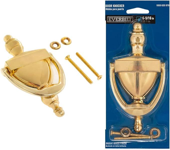 Everbilt 6-5/16 Inches Bright Brass Door Knocker | Amazon (US)