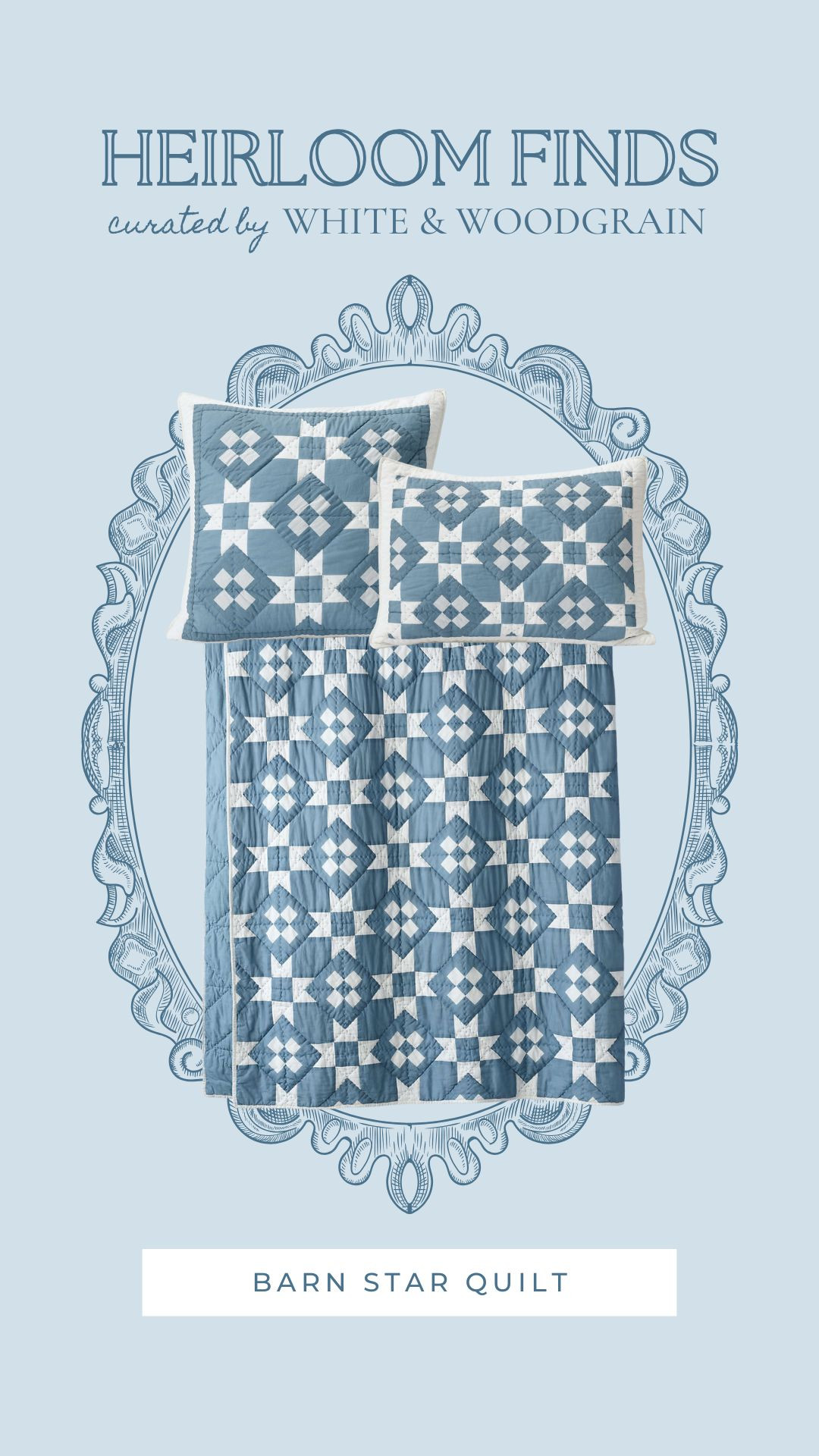 I love when I find a new quilt that looks like a vintage find! This blue and white barn star quilt from Land's End is beautiful and would be so pretty in a farmhouse / cottage style bedroom - especially for summer! 

 #LTKHome