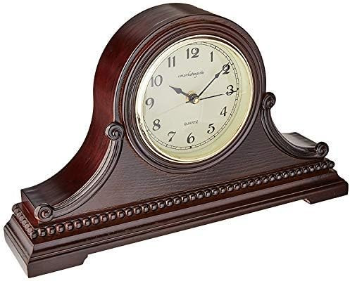 Mantel Clocks, Battery Operated, Silent Wood Table Clock with Westminster Chimes On The Hour, Sol... | Amazon (US)