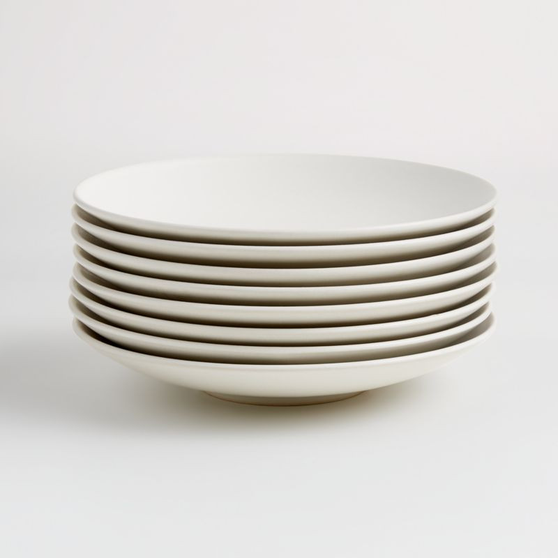 Craft Linen Cream Coupe Salad Plates, Set of 8 + Reviews | Crate & Barrel | Crate & Barrel