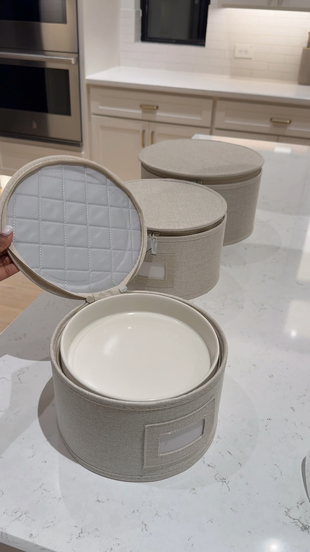 Loooove these dinnerware storage containers! 🍽️ They fit different-sized plates (including bowls!) and feature a hard-shell design. Plus, they’re stackable—making them super convenient for saving space. 

Linked for easy shopping—click to grab yours!

#LTKSaleAlert #LTKStyleTip #LTKHome