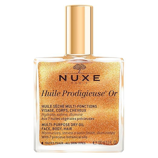 NUXE Huile Prodigieuse Shimmer Multi-Purpose Dry Oil - Organic All-in-One Oil for Body, Face & Ha... | Amazon (US)