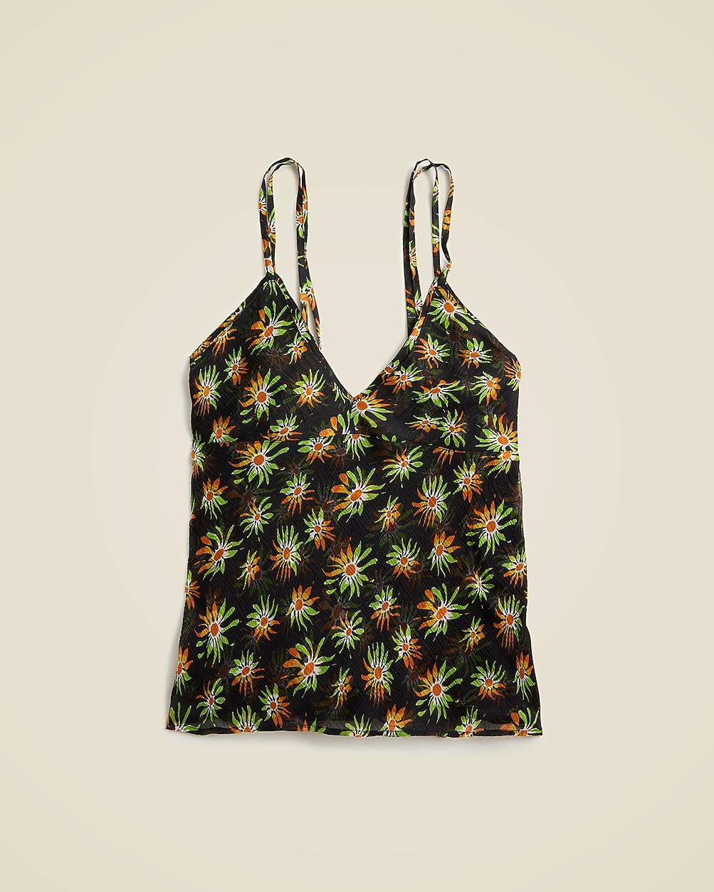 Crinkle chiffon camisole top in sunburst floral | J. Crew US