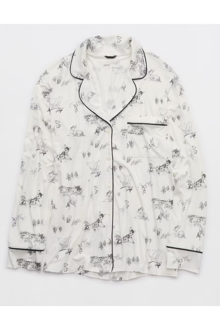 Aerie Real SoftÂ® Pajama Shirt Women's Smoked Gray XXS | American Eagle Outfitters (US & CA)