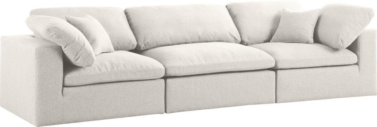 Serene Cream Linen Fabric Modular Sofa | 1stopbedrooms
