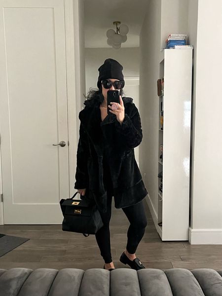 Mob wife aesthetic. Faux fur coat. Black fur coat. Amazon fashion. Amazon find. Wearing a small. Super cozy. The fur hair is shorter than I expected, but it’s a decent price that gives you the look. The coat feels super soft.

#LTKfindsunder100 #LTKtravel #LTKMostLoved