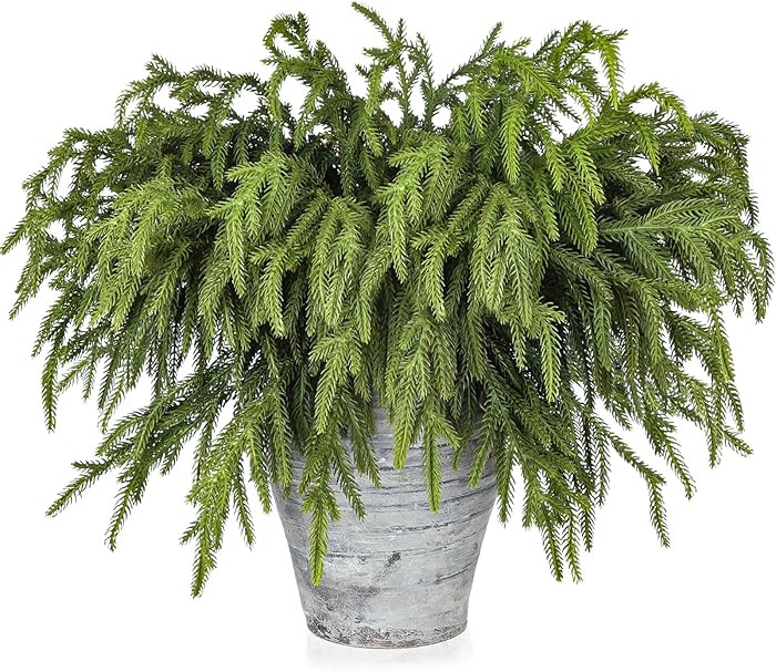 Artgar 12 Pcs Pine Branches - 18 Inch Artificial Green Pine Stem - Real Touch Christmas Greenery ... | Amazon (US)